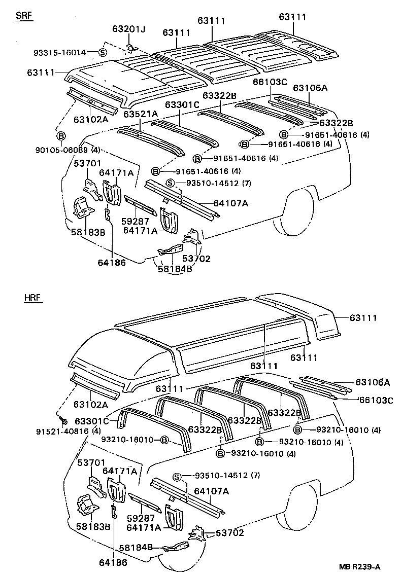  DYNA TOYOACE |  ROOF PANEL BACK PANEL