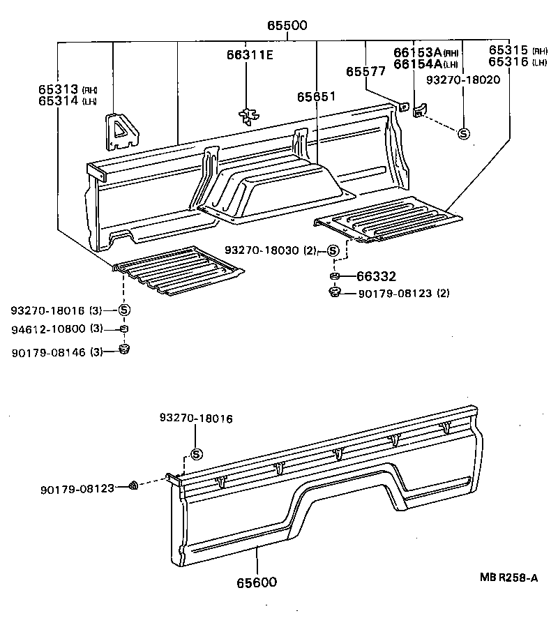  DYNA TOYOACE |  REAR BODY SIDE PANEL