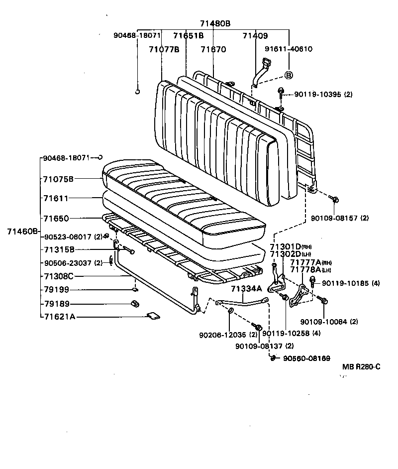  DYNA TOYOACE |  SEAT SEAT TRACK