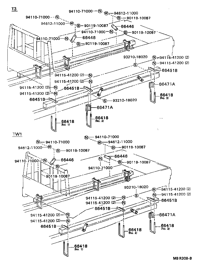 DYNA TOYOACE |  REAR BODY MOUNTING