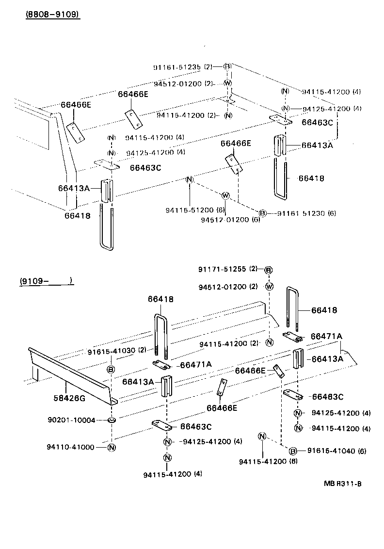  DYNA TOYOACE |  REAR BODY MOUNTING