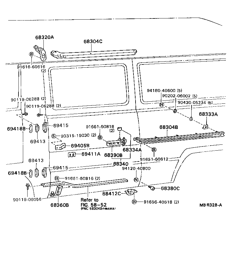 DYNA TOYOACE |  SLIDE ROLLER RAIL