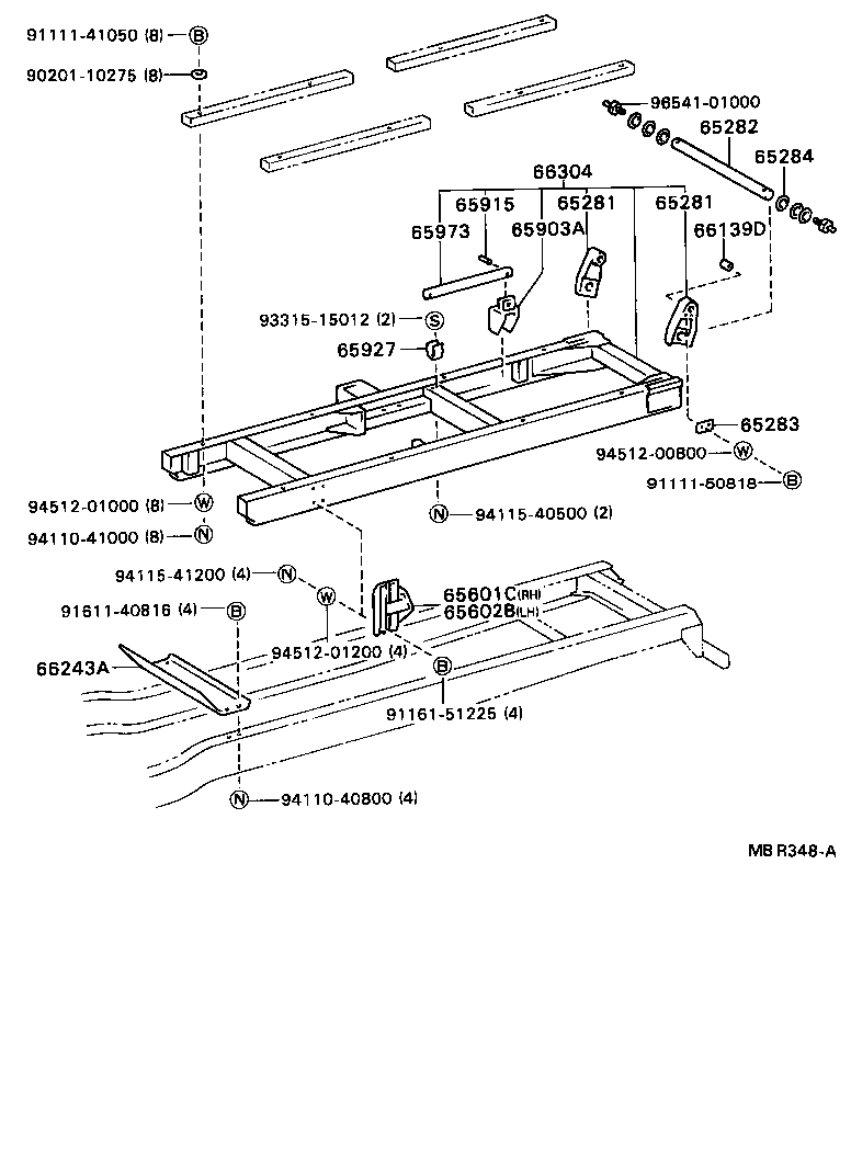  DYNA TOYOACE |  REAR BODY SUB FRAME