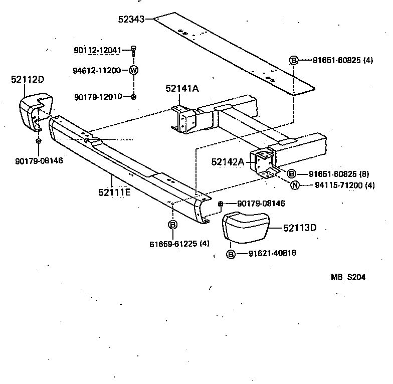  LAND CRUISER VAN |  FRONT BUMPER BUMPER STAY