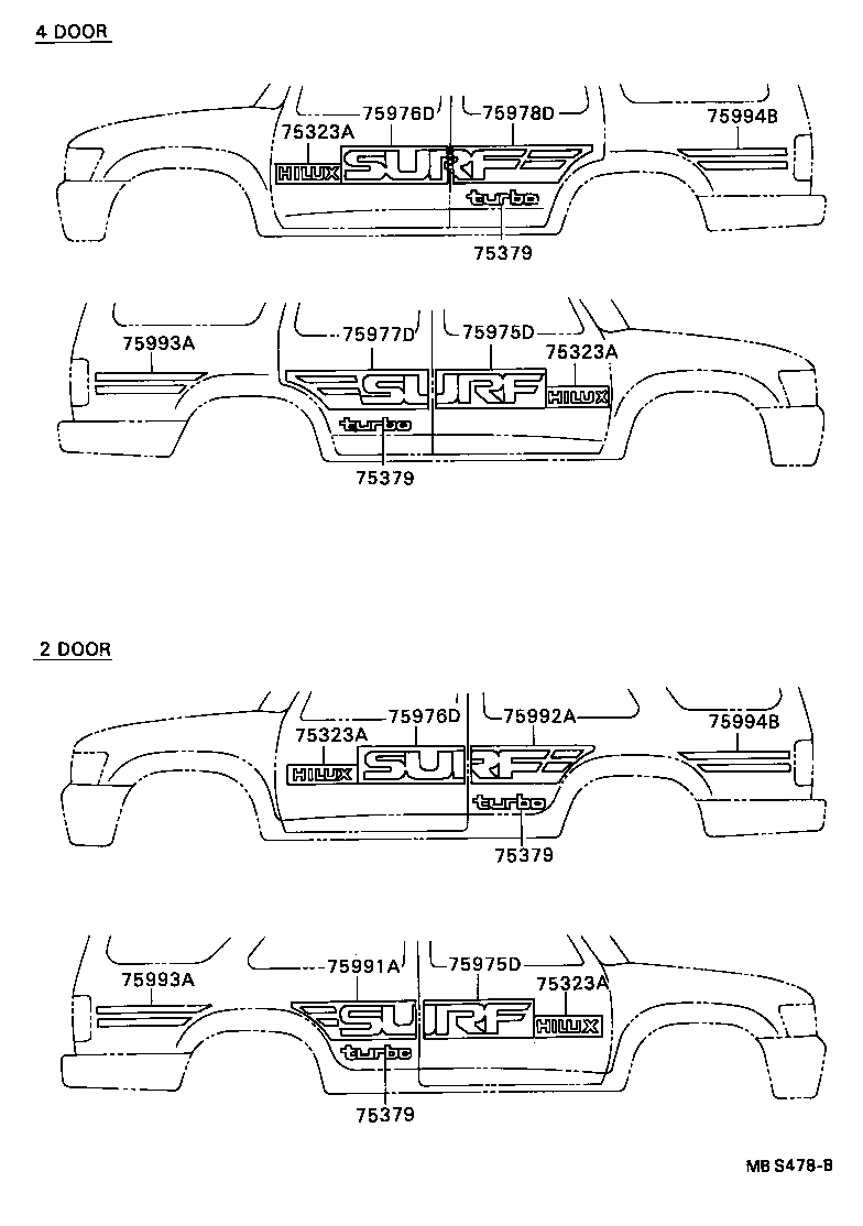  HILUX |  BODY STRIPE