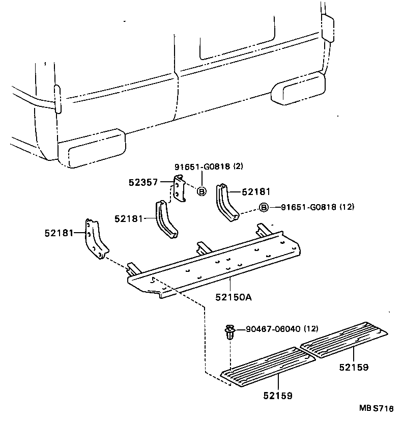  DELIBOY |  REAR BUMPER BUMPER STAY