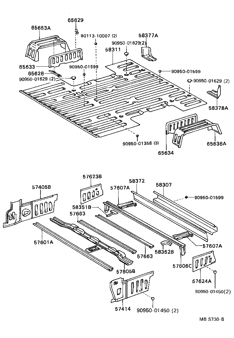  DELIBOY |  REAR FLOOR PANEL REAR FLOOR MEMBER