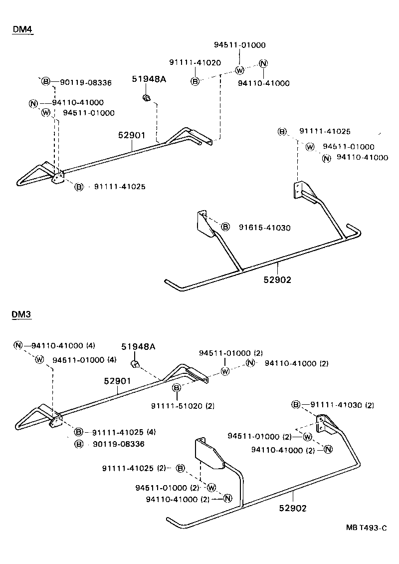  DYNA TOYOACE |  SIDE BUMPER BUMPER STAY