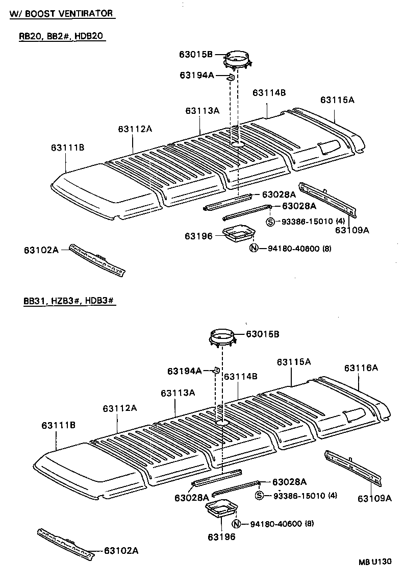  COASTER |  ROOF PANEL BACK PANEL