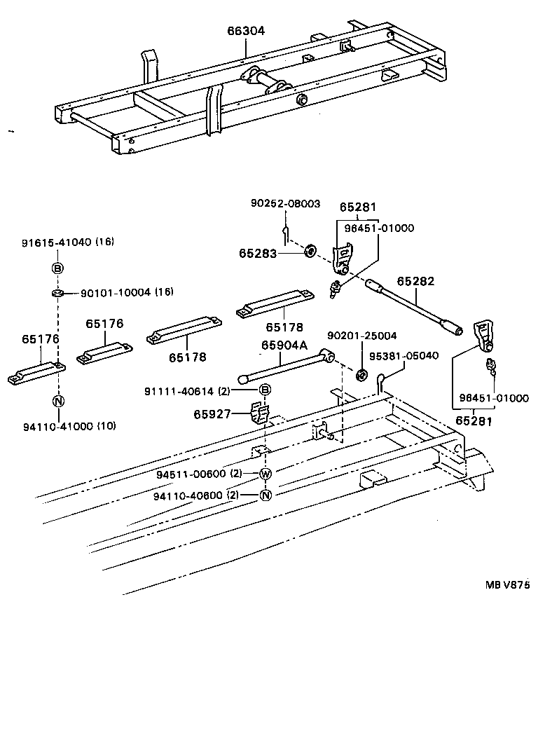  DYNA TOYOACE |  REAR BODY SUB FRAME