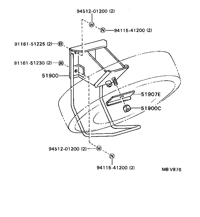 DYNA TOYOACE |  SPARE WHEEL CARRIER