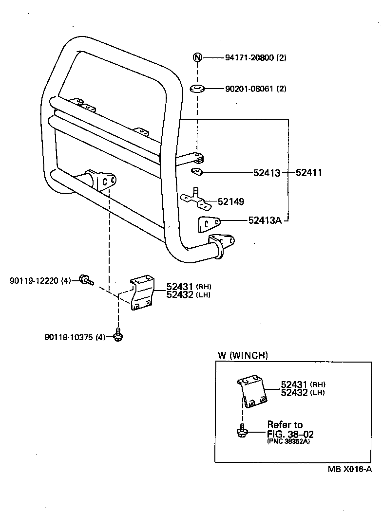  LAND CRUISER VAN |  FRONT BUMPER BUMPER STAY