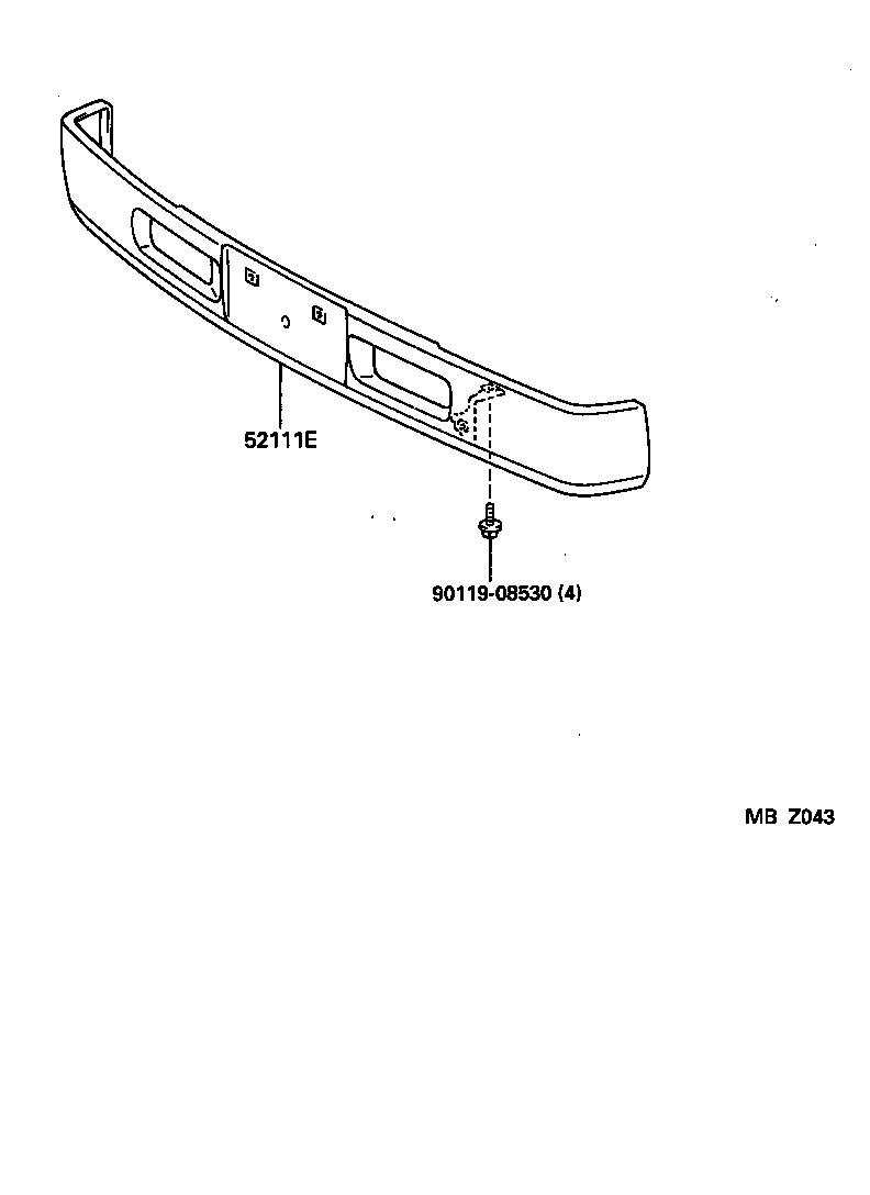  HIACE TRUCK |  FRONT BUMPER BUMPER STAY