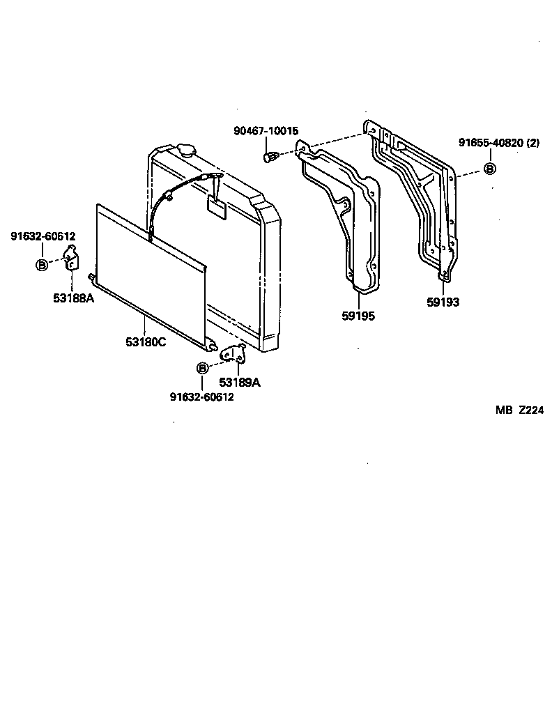  HIACE TRUCK |  RADIATOR SUPPORT WIND GUIDE