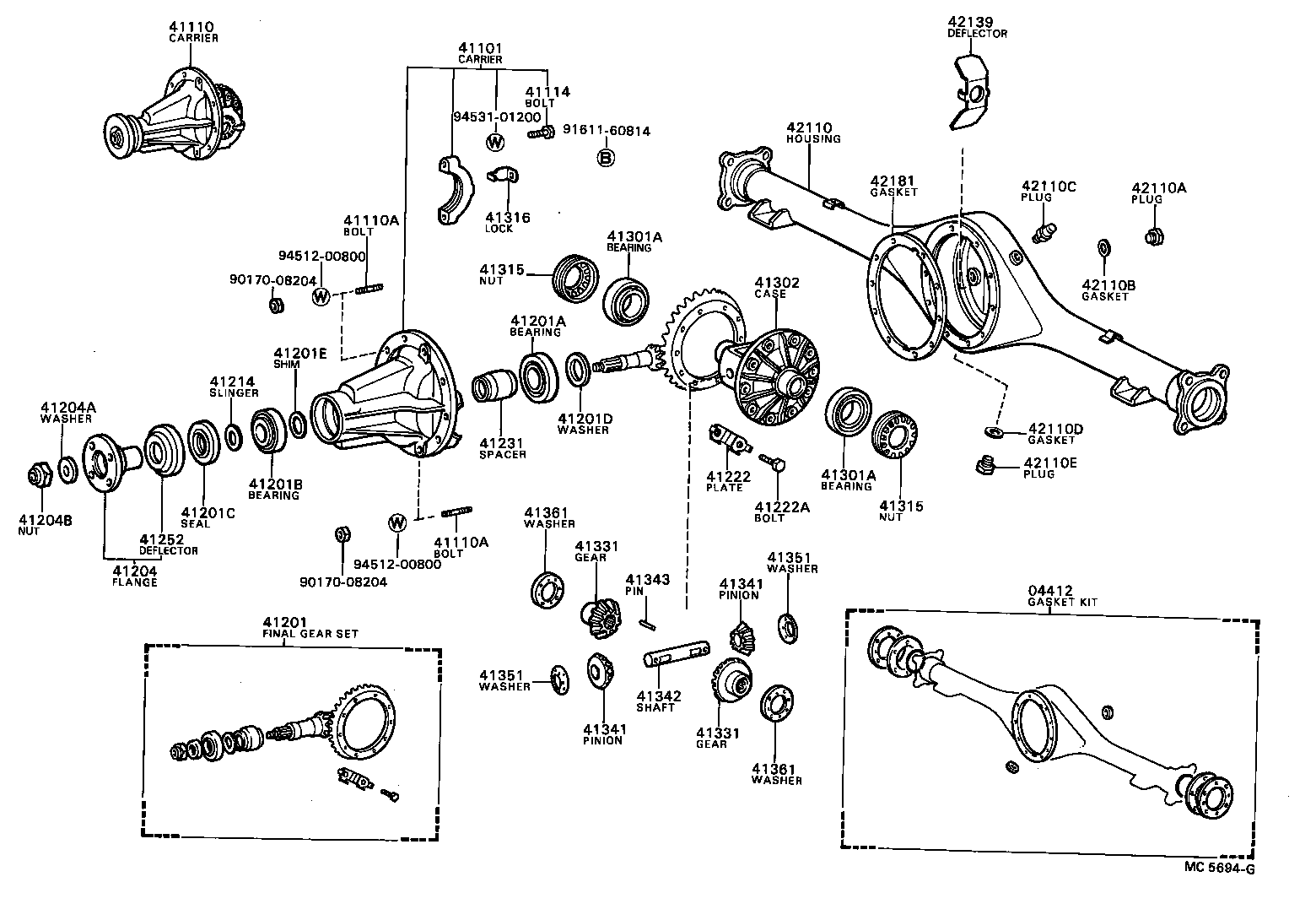  HILUX |  REAR AXLE HOUSING DIFFERENTIAL