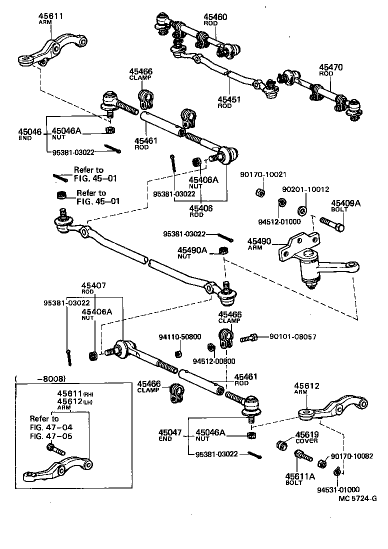  HILUX |  FRONT STEERING GEAR LINK