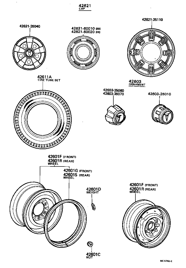  HILUX |  DISC WHEEL WHEEL CAP