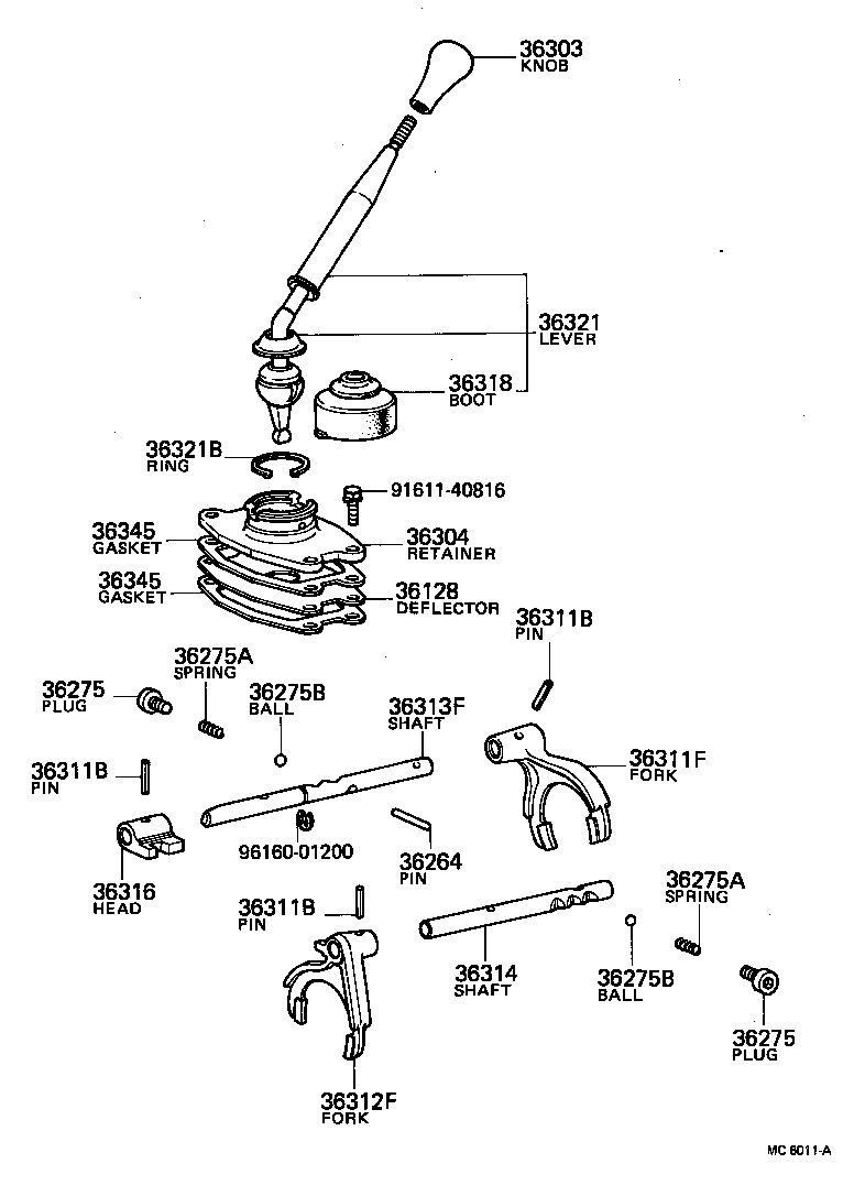  HILUX |  TRANSFER LEVER SHIFT ROD