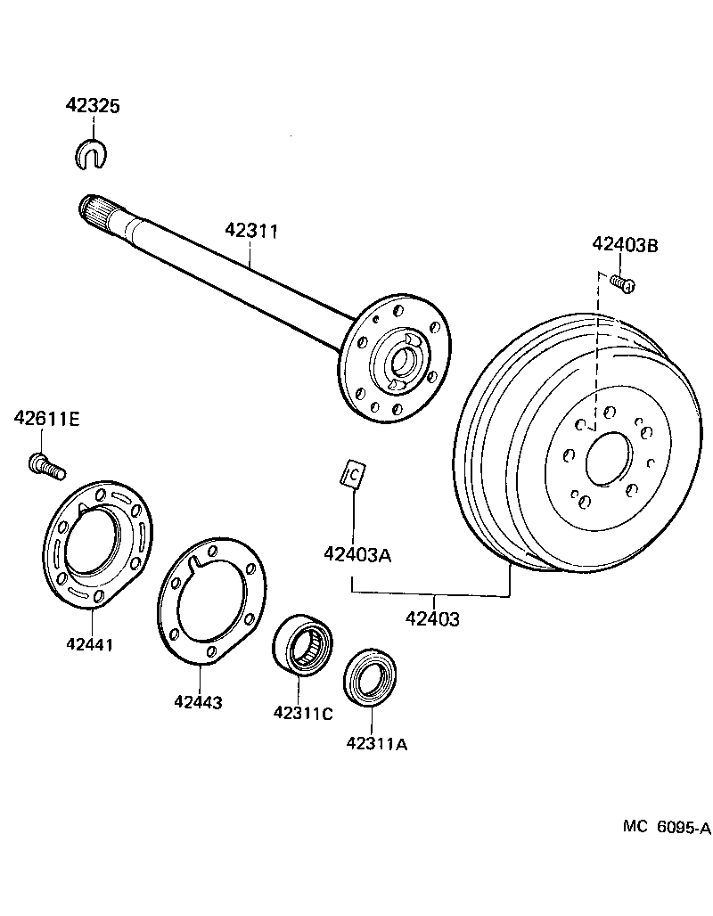  TOYOACE DYNA |  REAR AXLE SHAFT HUB