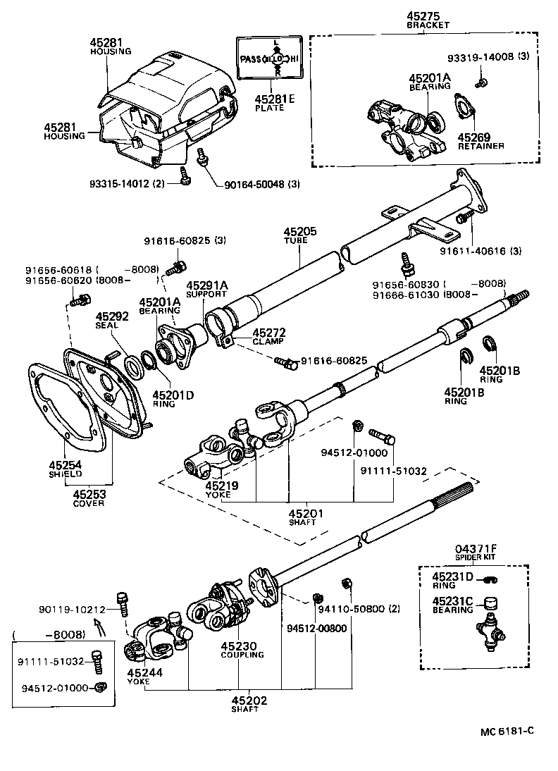 HILUX |  STEERING COLUMN SHAFT