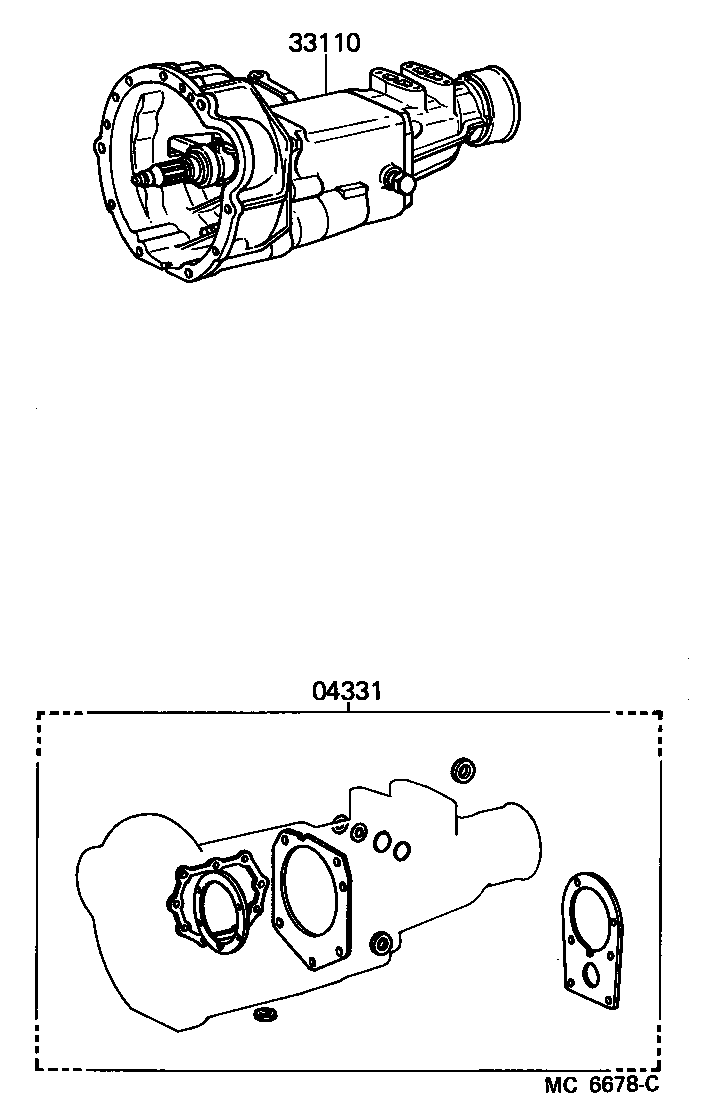  LITEACE VAN WAGON |  TRANSAXLE OR TRANSMISSION ASSY GASKET KIT MTM