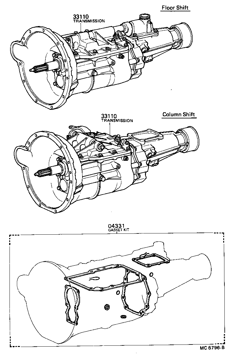  HILUX |  TRANSAXLE OR TRANSMISSION ASSY GASKET KIT MTM