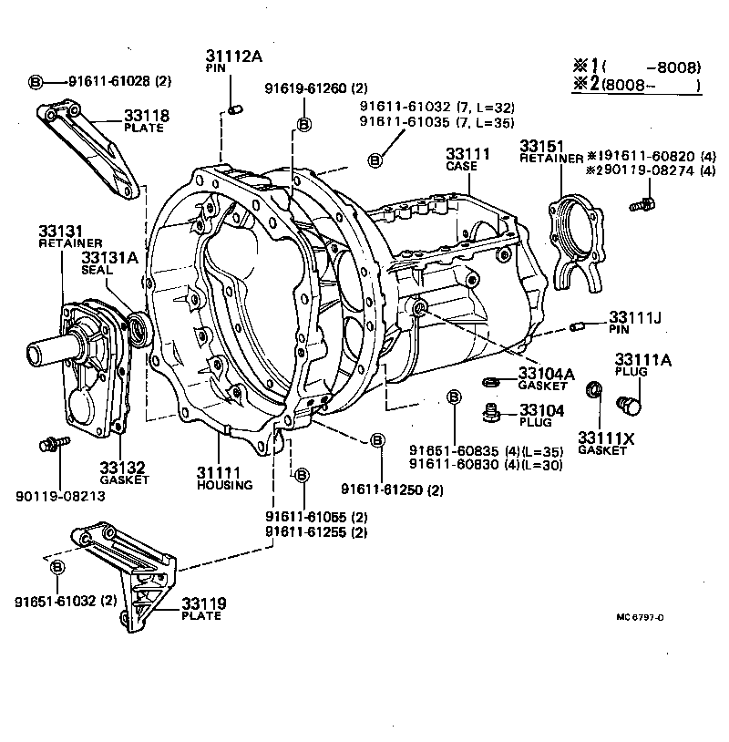  HILUX |  CLUTCH HOUSING TRANSMISSION CASE MTM