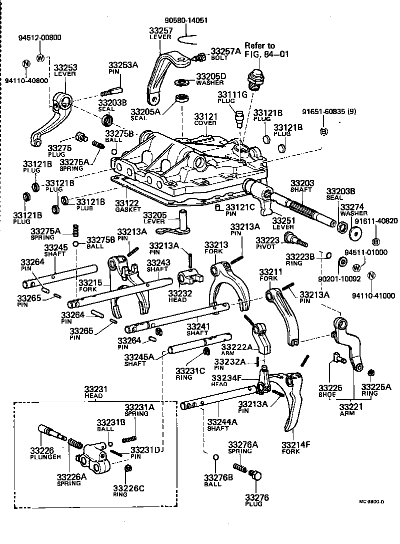  HILUX |  GEAR SHIFT FORK LEVER SHAFT MTM