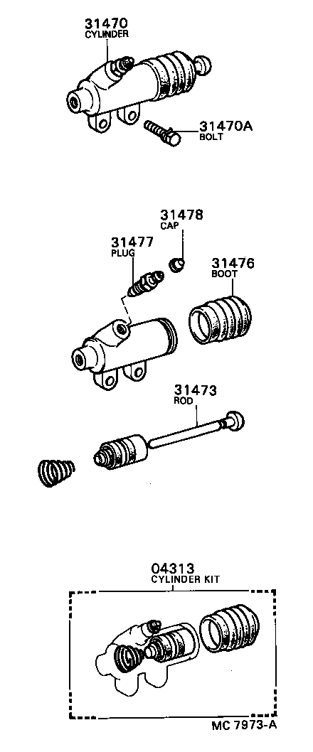  HILUX |  CLUTCH RELEASE CYLINDER