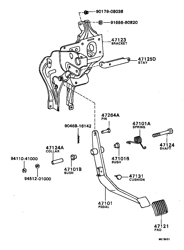  COASTER |  BRAKE PEDAL BRACKET