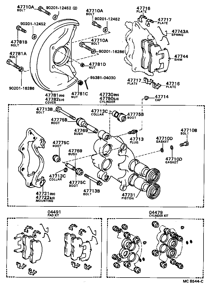  COASTER |  FRONT DISC BRAKE CALIPER DUST COVER