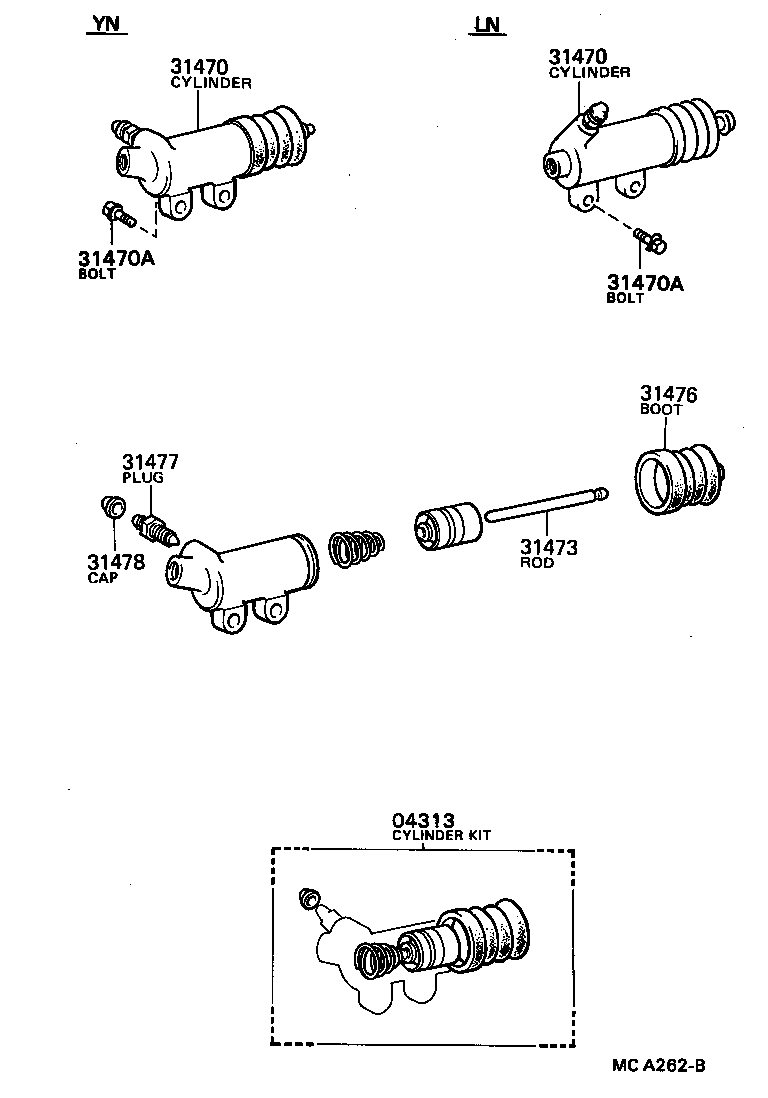  HILUX |  CLUTCH RELEASE CYLINDER