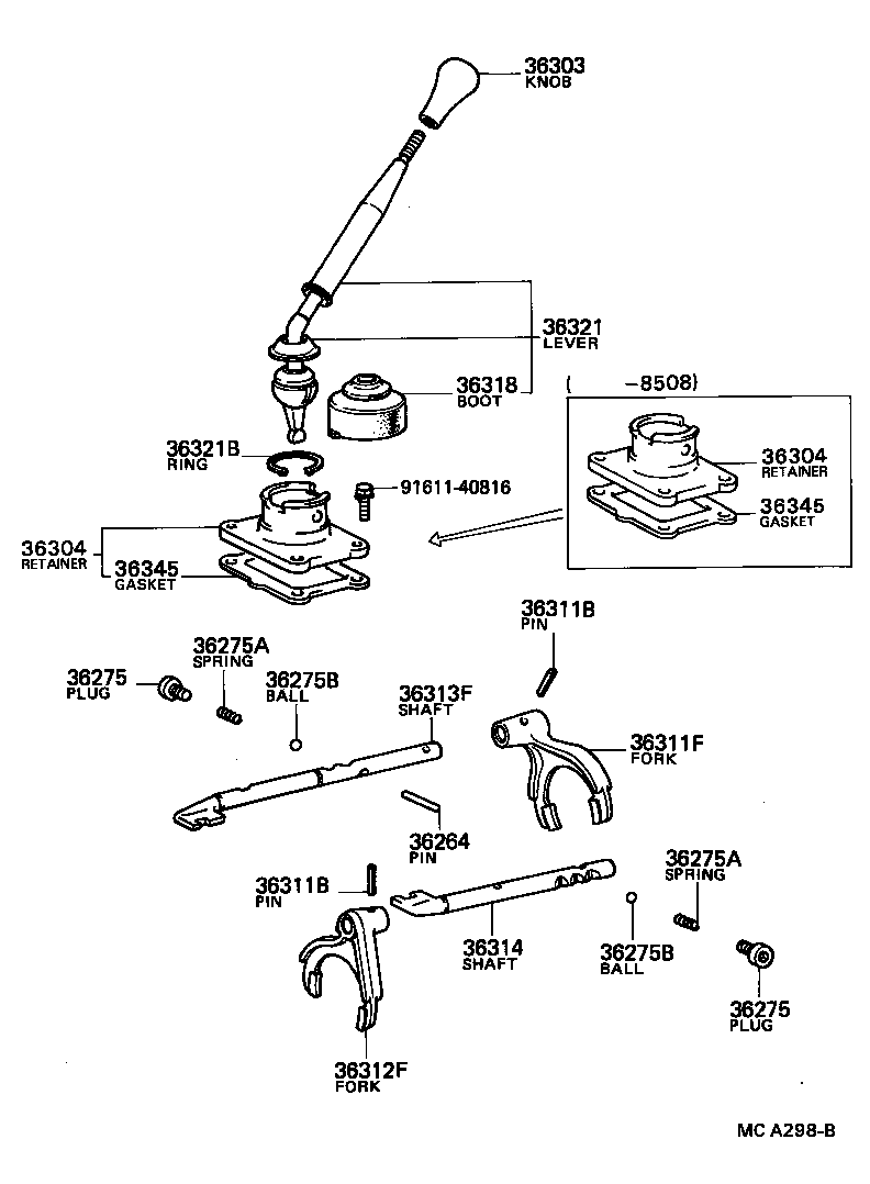  HILUX |  TRANSFER LEVER SHIFT ROD