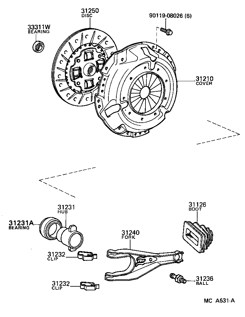  LITEACE VAN WAGON |  CLUTCH RELEASE FORK