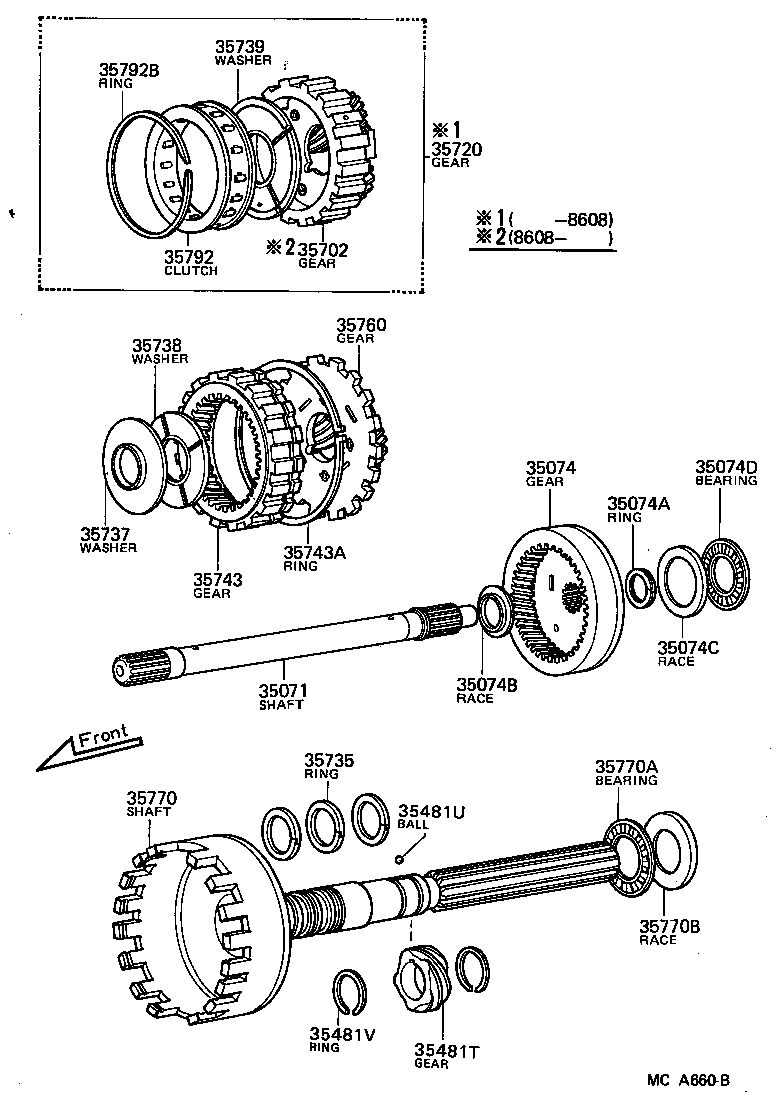  LITEACE VAN WAGON |  PLANETARY GEAR REVERSE PISTON COUNTER GEAR ATM