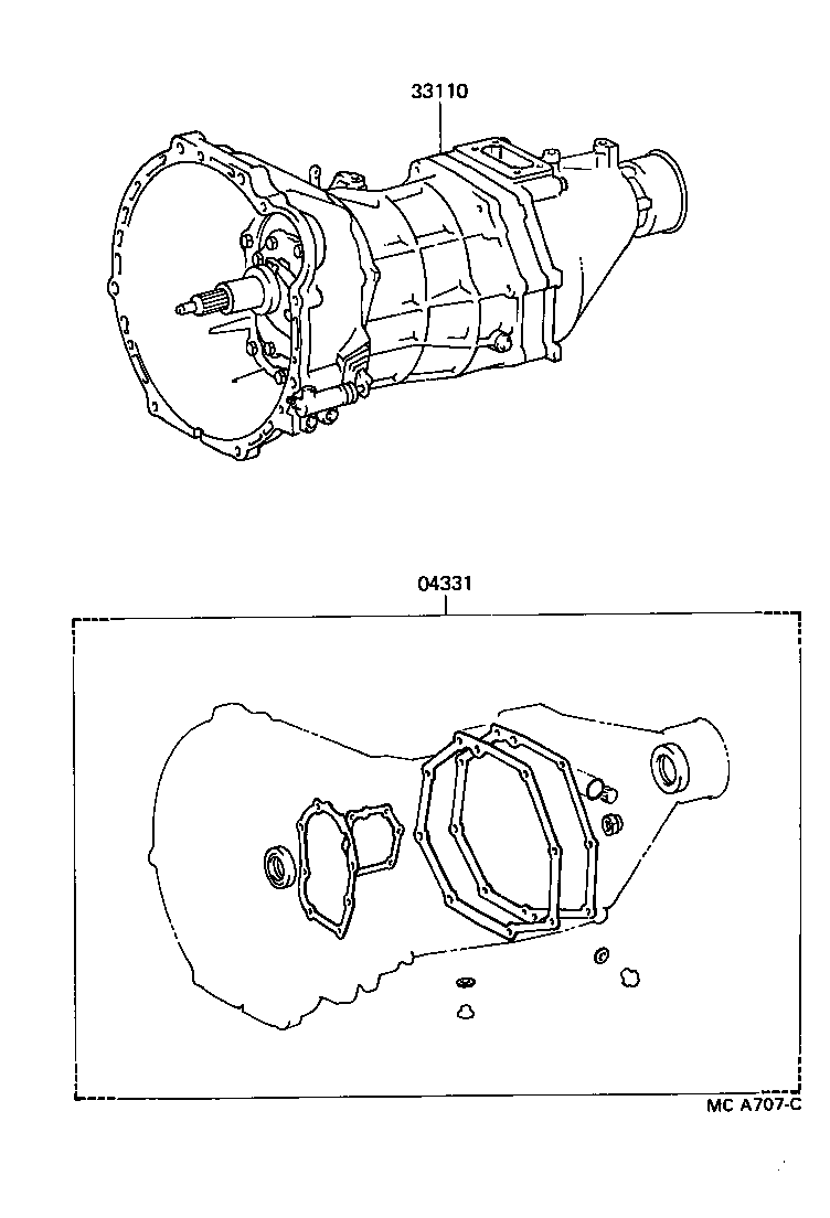  HIACE QUICK DELIVERY |  TRANSAXLE OR TRANSMISSION ASSY GASKET KIT MTM