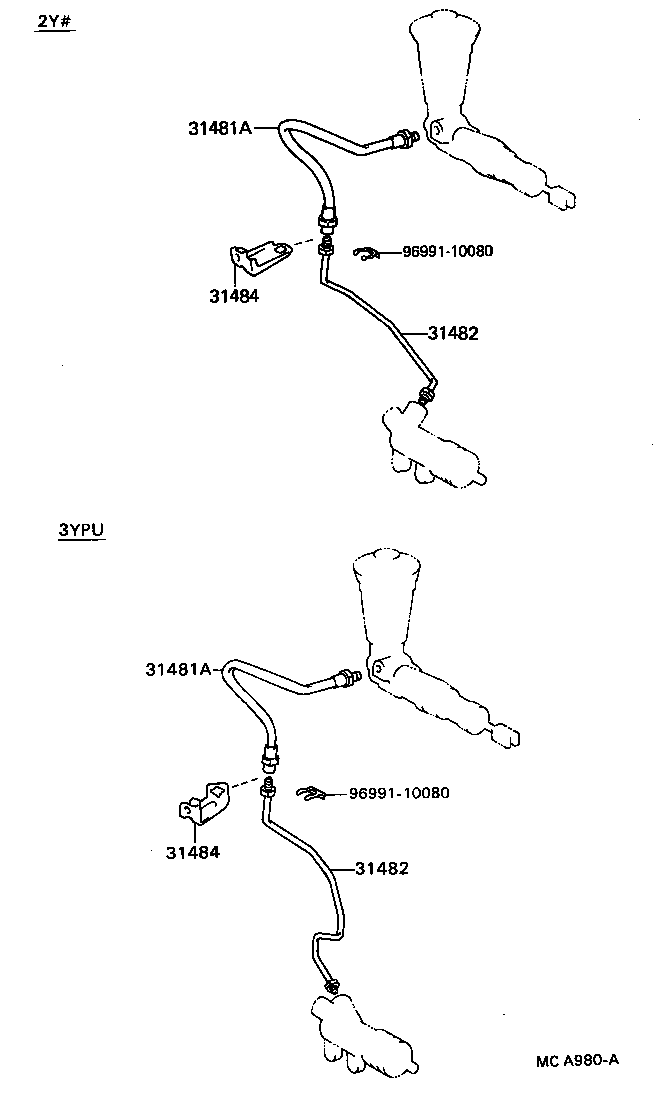  MARK 2 |  CLUTCH PEDAL FLEXIBLE HOSE