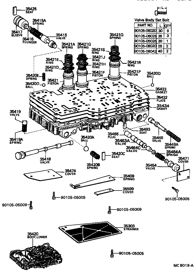  MARK 2 |  VALVE BODY OIL STRAINER ATM