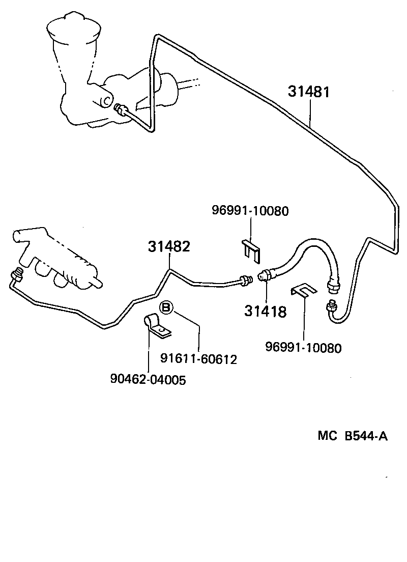  STARLET |  CLUTCH PEDAL FLEXIBLE HOSE