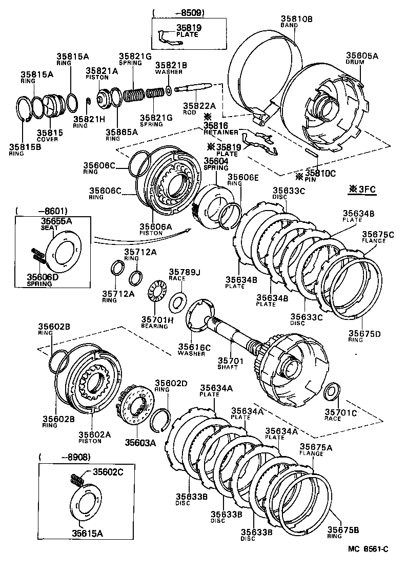  STARLET |  BRAKE BAND MULTIPLE DISC CLUTCH ATM