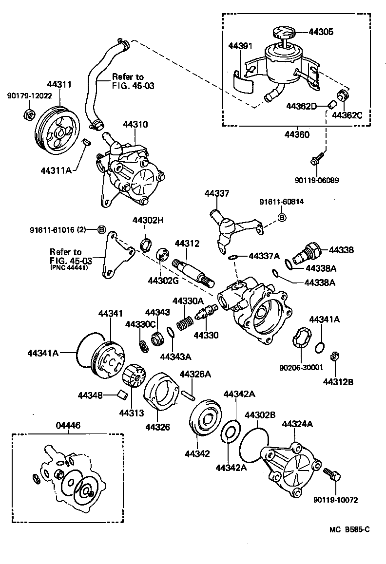 STARLET |  VANE PUMP RESERVOIR POWER STEERING