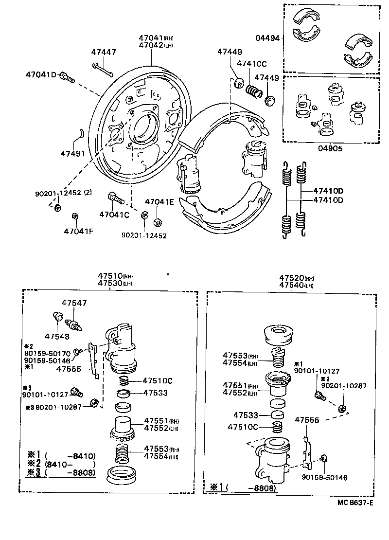  COASTER |  FRONT DRUM BRAKE WHEEL CYLINDER BACKING PLATE