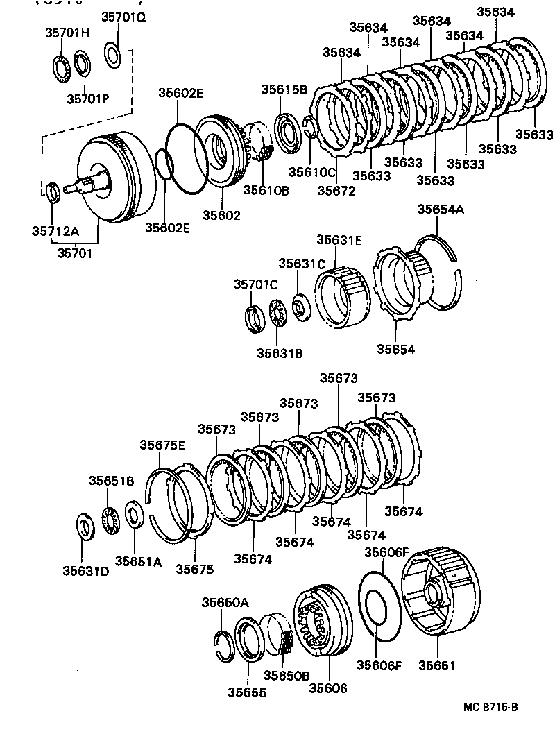  LAND CRUISER S T H T |  BRAKE BAND MULTIPLE DISC CLUTCH ATM