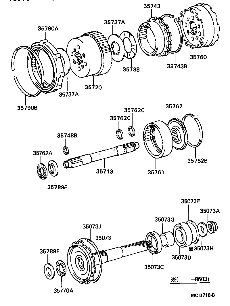  LAND CRUISER S T H T |  PLANETARY GEAR REVERSE PISTON COUNTER GEAR ATM