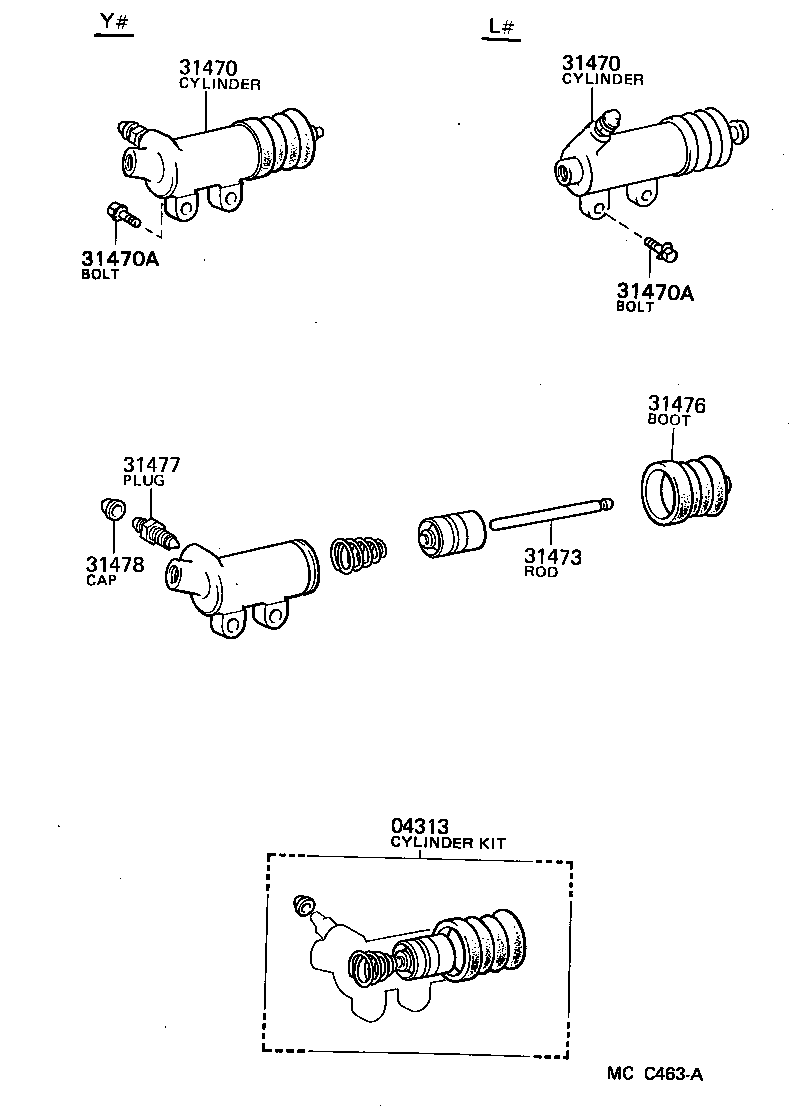  TOYOACE DYNA |  CLUTCH RELEASE CYLINDER