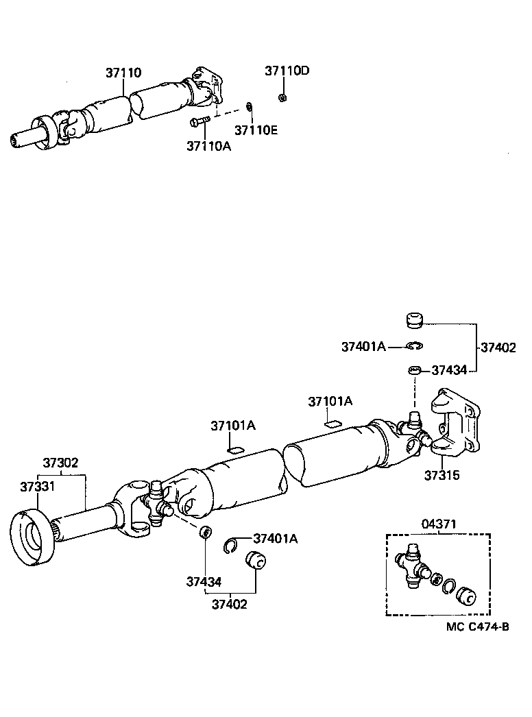  TOYOACE DYNA |  PROPELLER SHAFT UNIVERSAL JOINT