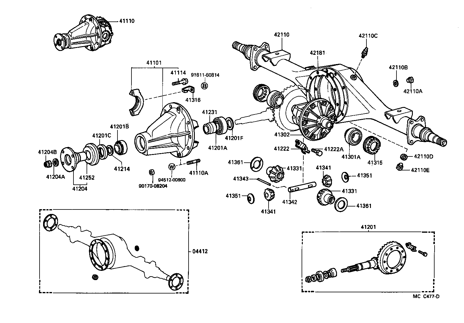  TOYOACE DYNA |  REAR AXLE HOUSING DIFFERENTIAL