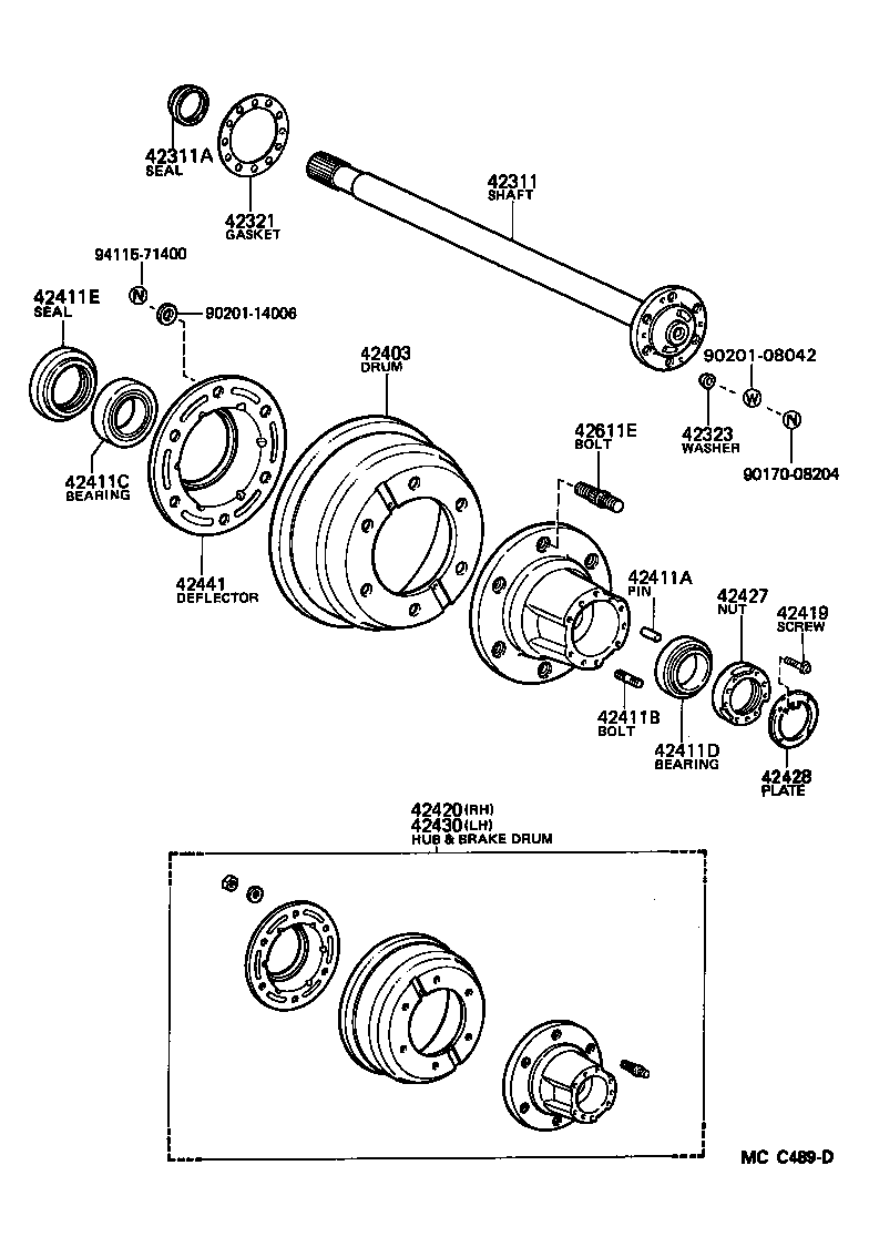  TOYOACE DYNA |  REAR AXLE SHAFT HUB