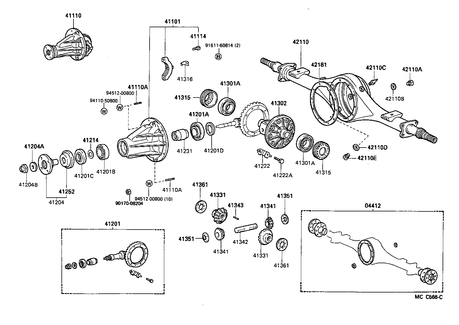  HIACE QUICK DELIVERY |  REAR AXLE HOUSING DIFFERENTIAL