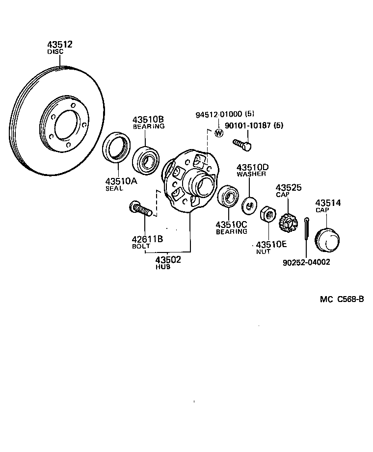  HIACE QUICK DELIVERY |  FRONT AXLE HUB